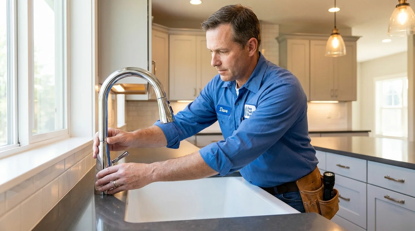 Kitchen faucet installation by Johns Plumbing LLC in Sumter